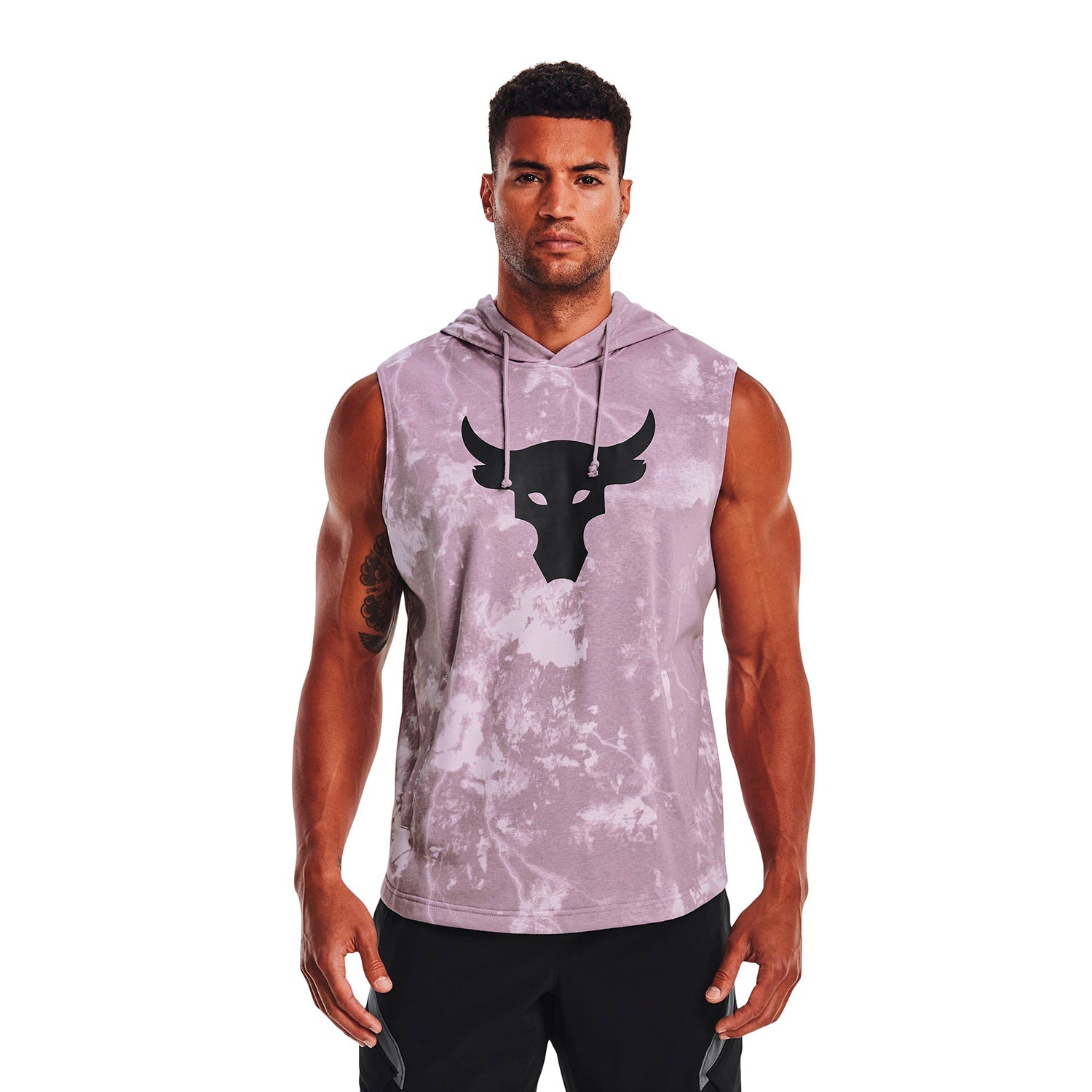 Poleron con gorro sin mangas Project Rock Terry para hombre