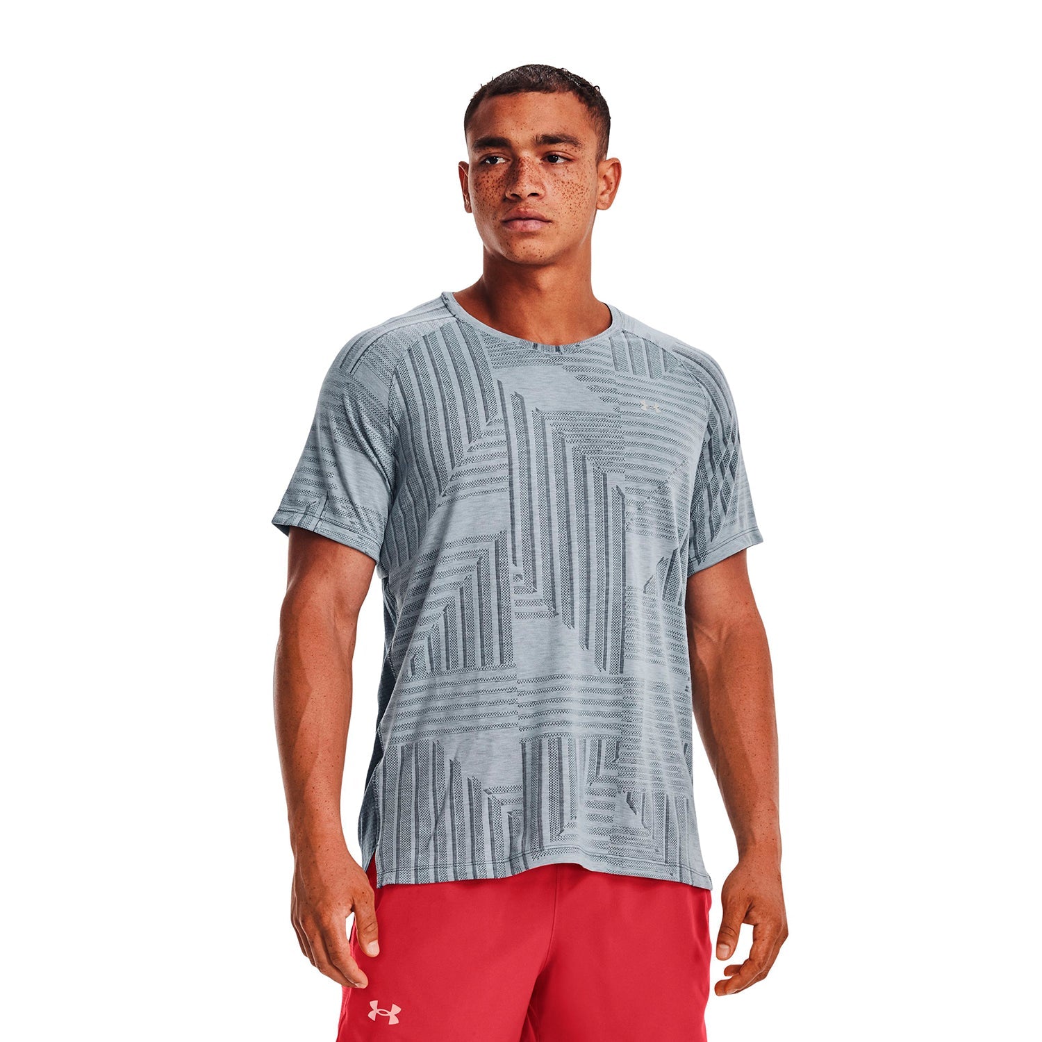 Polera manga corta UA Streaker Deco Diamond para hombre