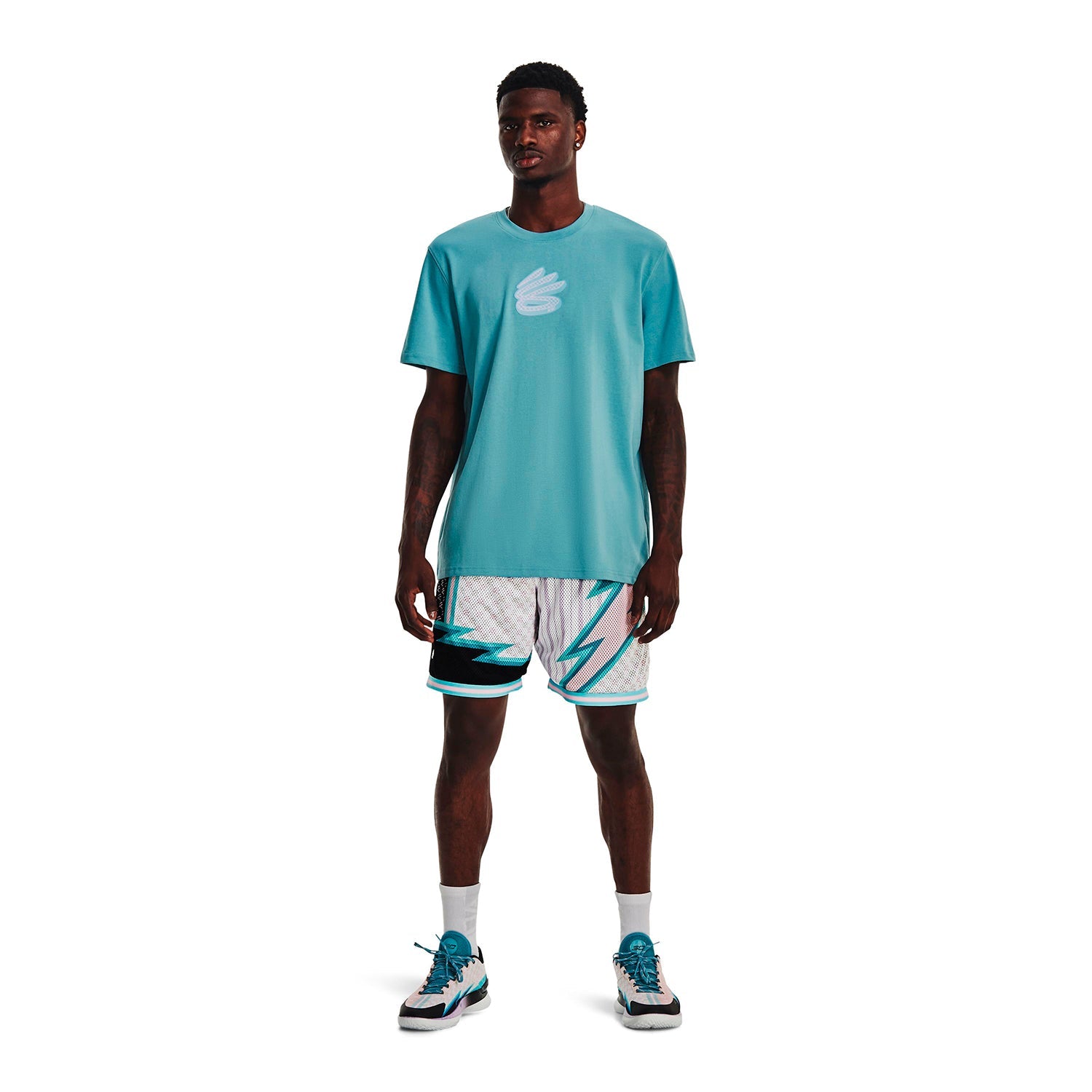 Polera manga corta Heavy Weight con logo Curry Brand para hombre