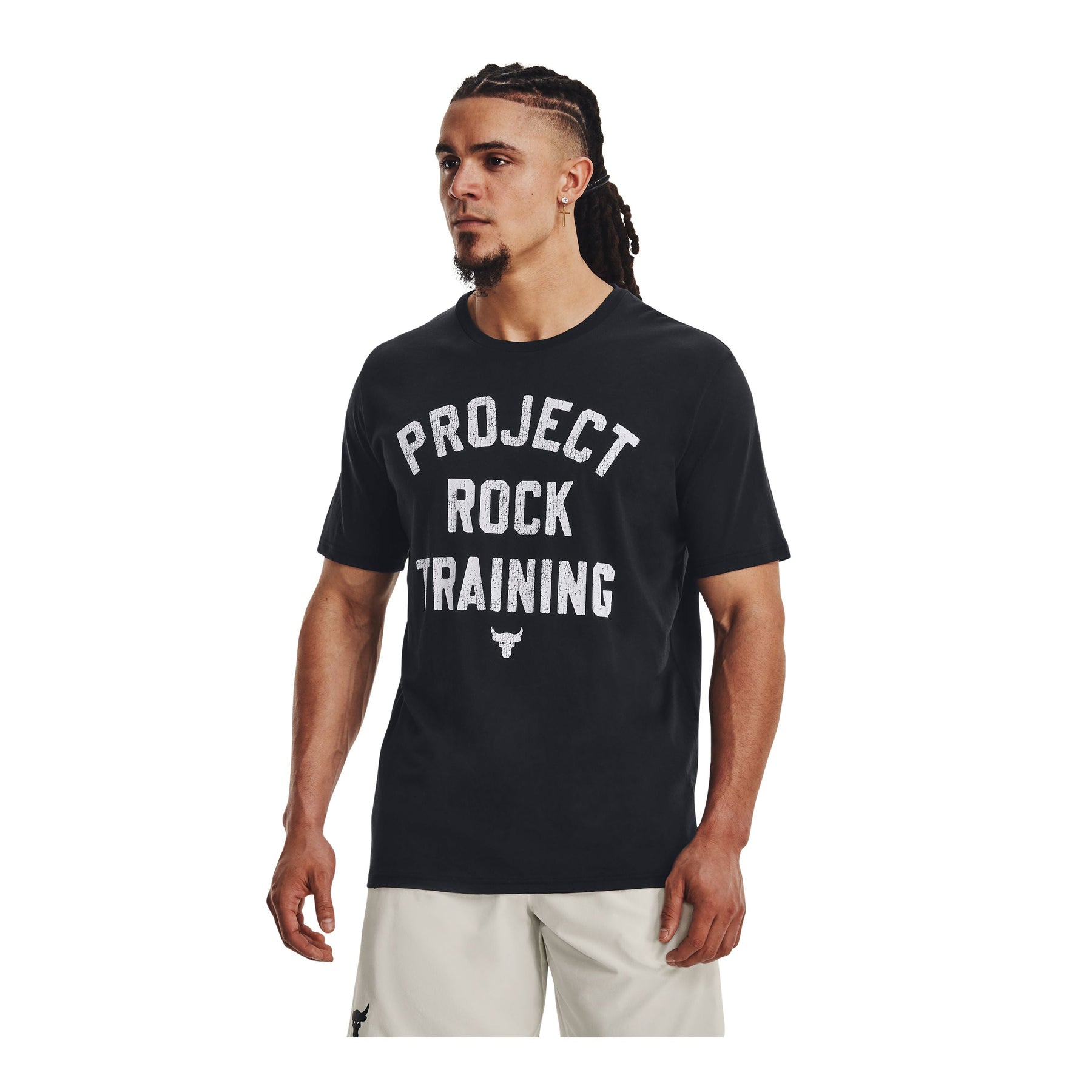 Polera manga corta UA Project Rock Training para hombre