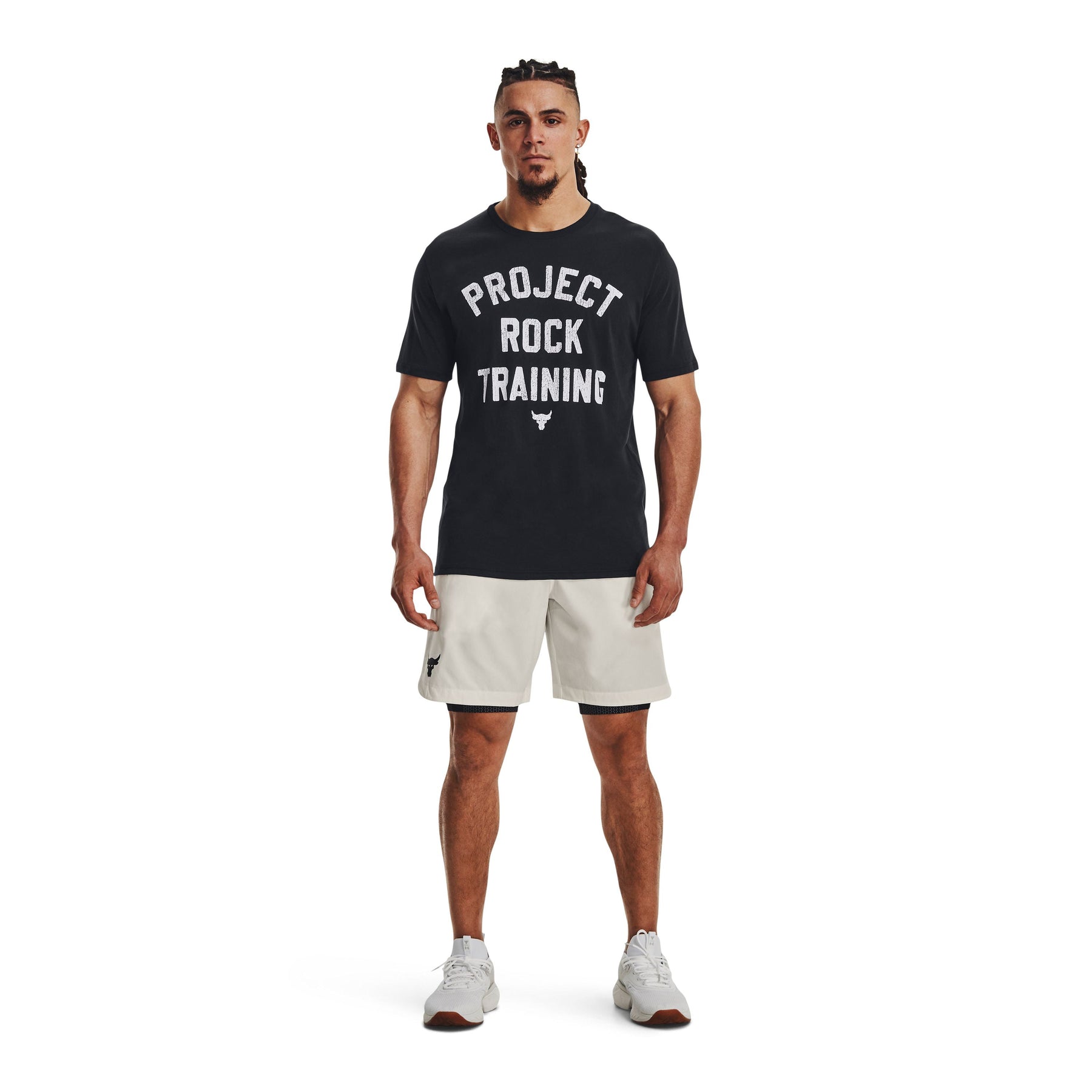 Polera manga corta UA Project Rock Training para hombre