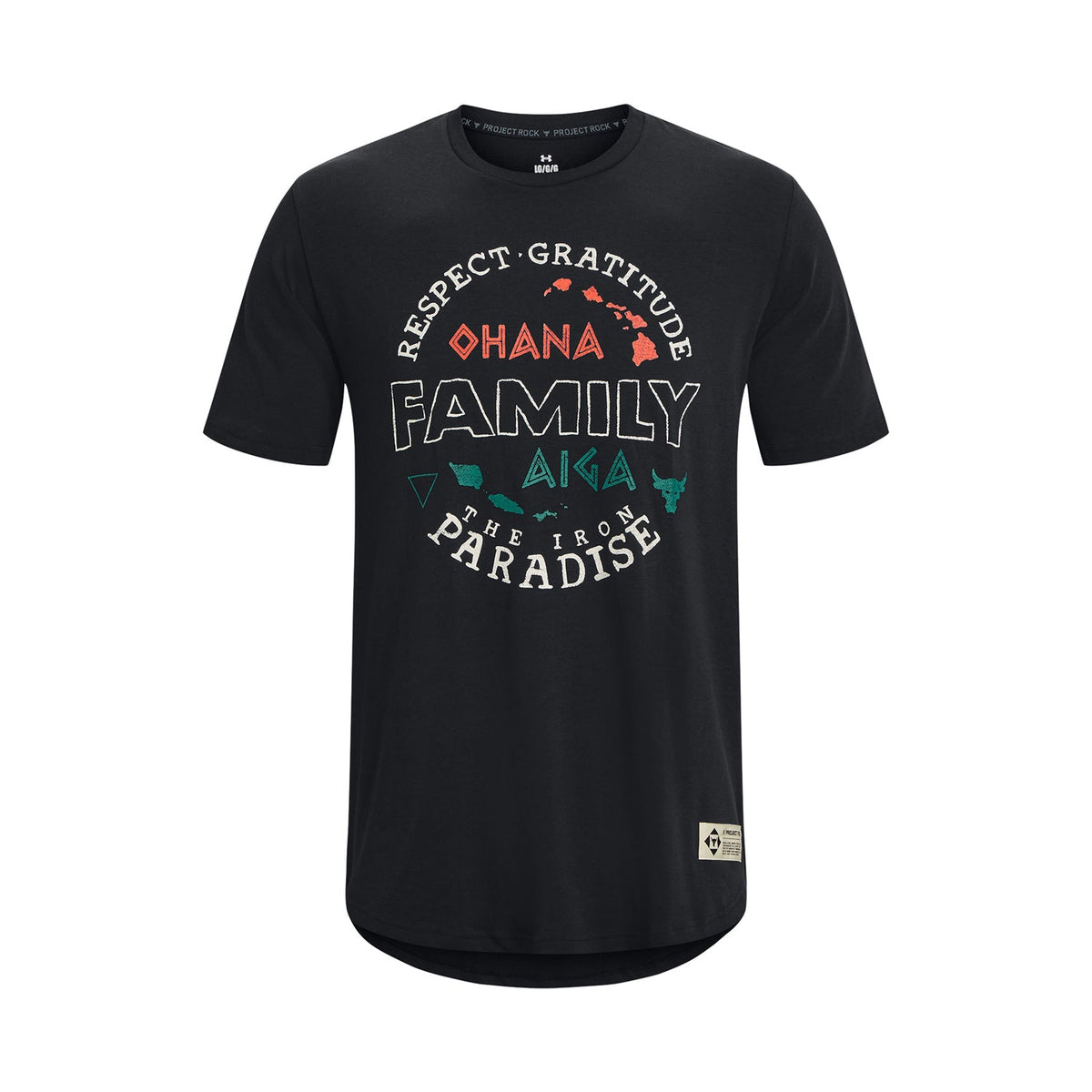 Polera manga corta UA Project Rock Family para hombre