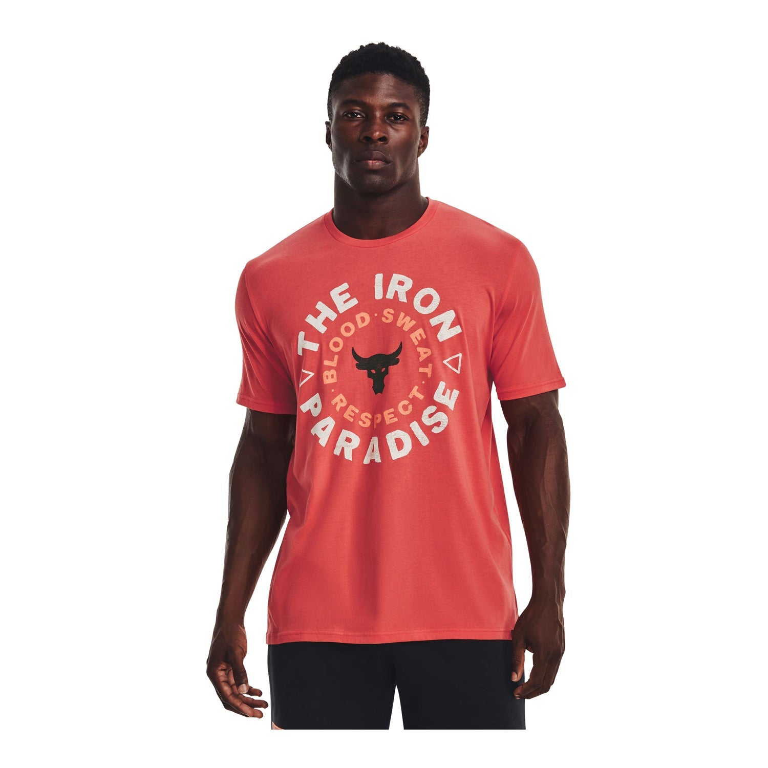 Polera manga corta UA Project Rock Iron Circle para hombre