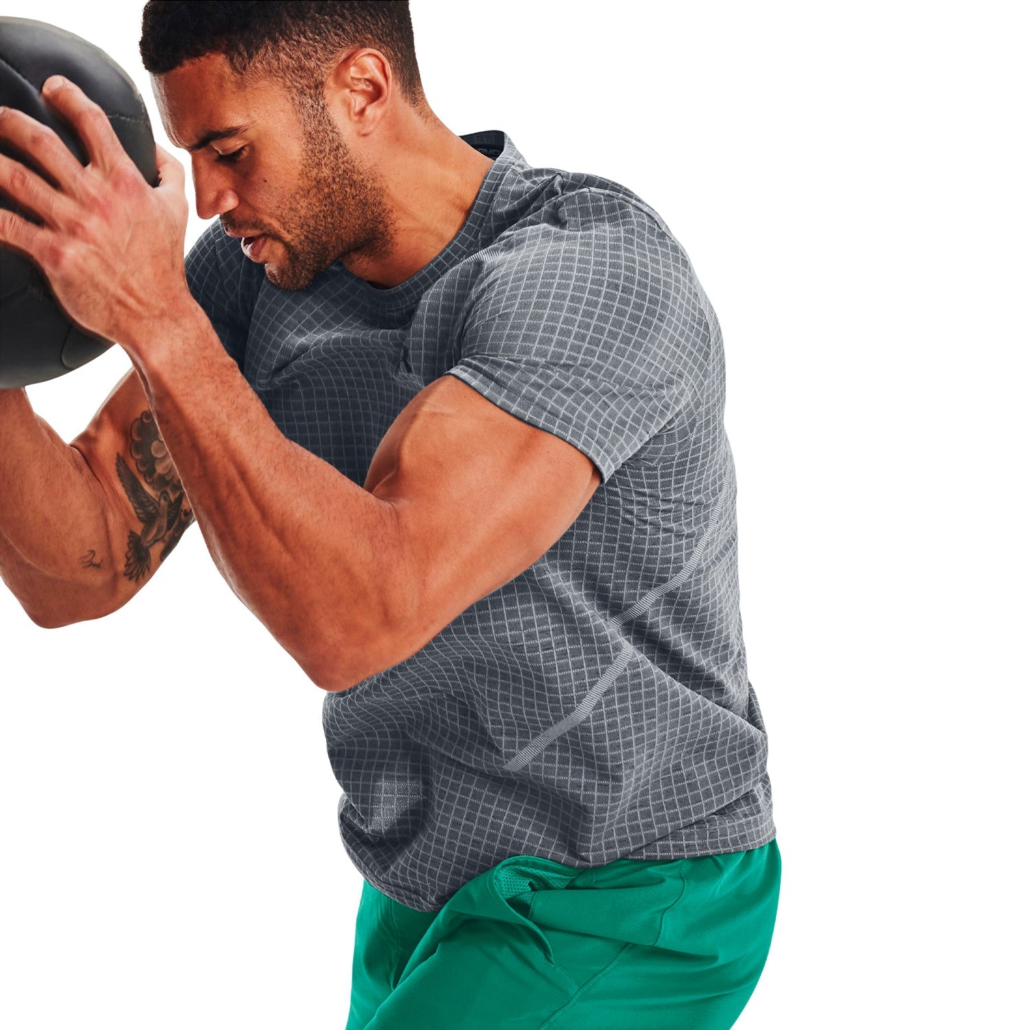 Polera manga corta Seamless Grid para hombre Under Armour
