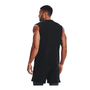 Polera sin mangas UA Rival Fleece Crew para hombre