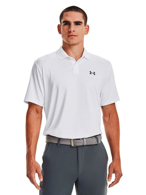 Polera manga corta de Golf para hombre Matchplay blanco Under Armour.