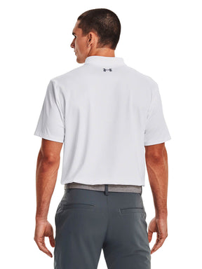 Polera manga corta de Golf para hombre Matchplay blanco Under Armour.
