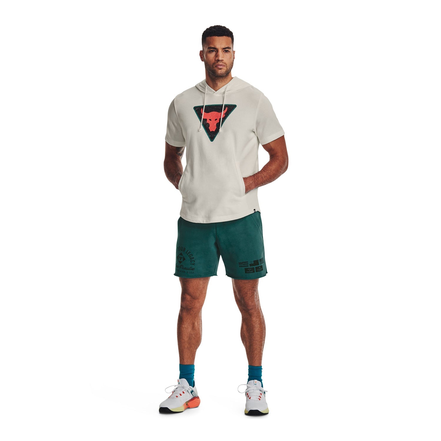 Polerón manga corta UA Project Rock Terry para hombre