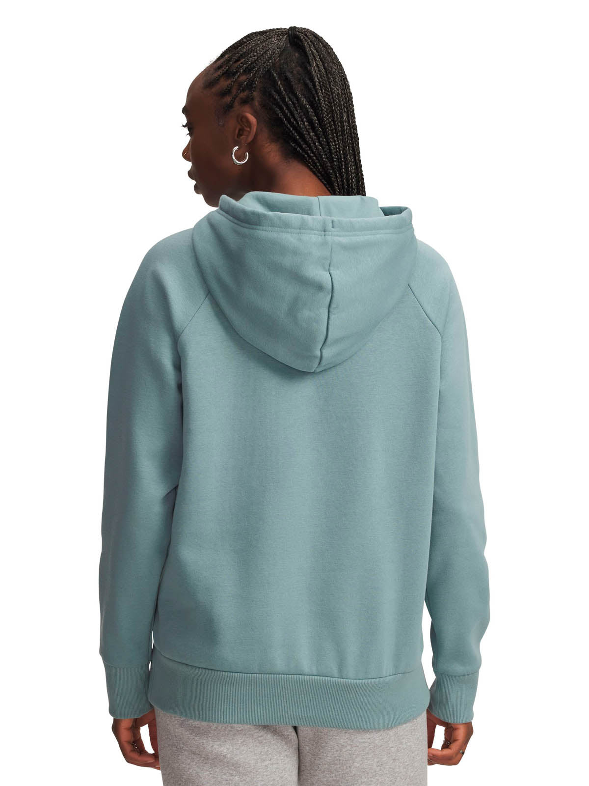 Polerón Lifestyle para mujer Rival Fleece Big Logo verde Under Armour