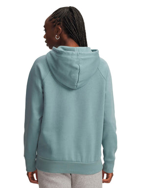 Polerón Lifestyle para mujer Rival Fleece Big Logo verde Under Armour