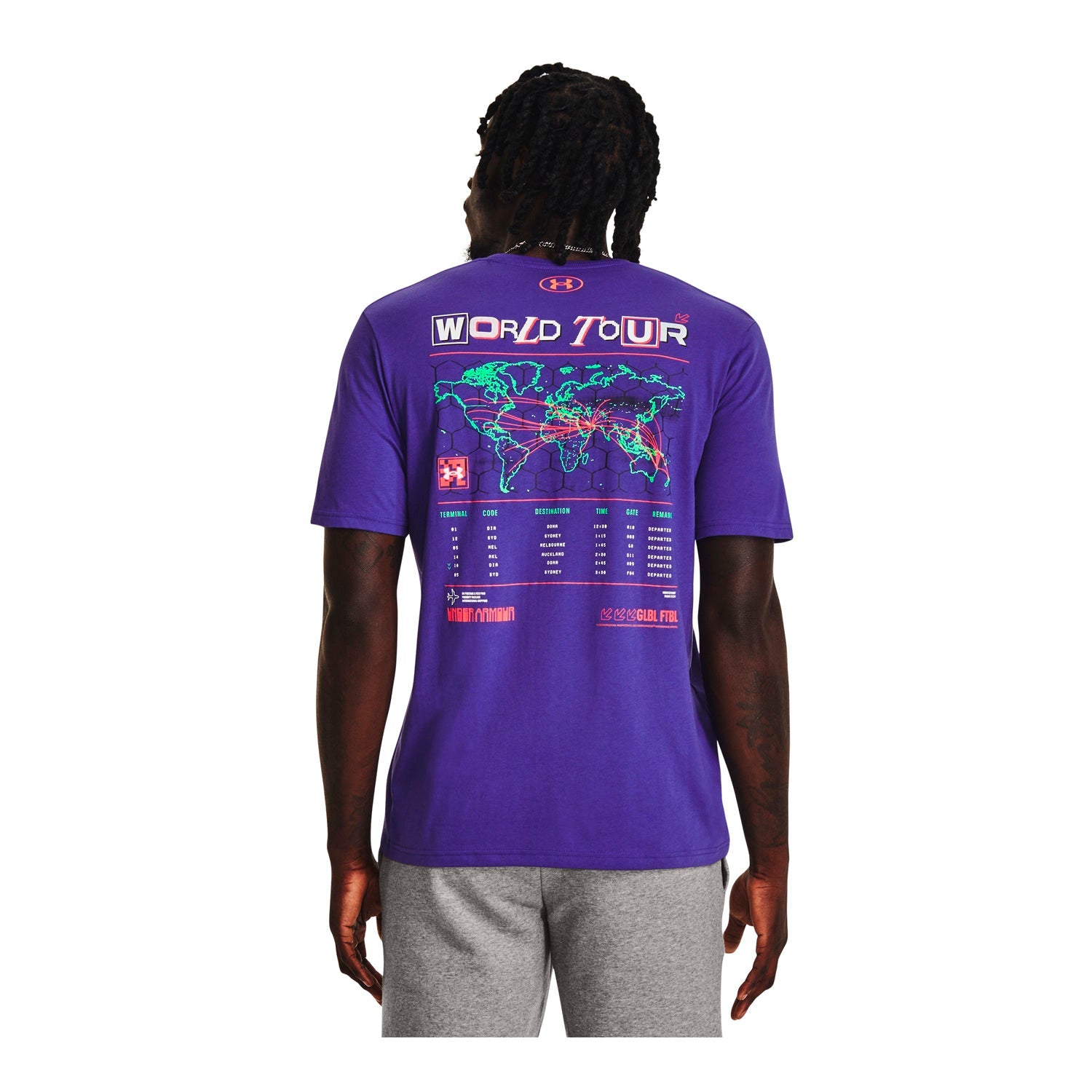 Polera manga corta World Tour para hombre Under Armour