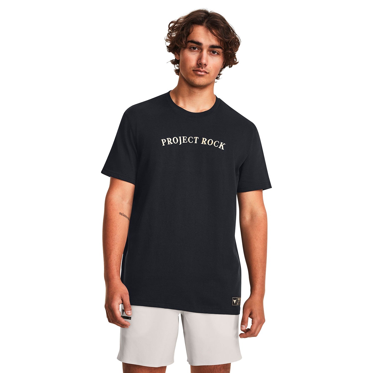 Polera manga corta Heavy Weight Project Rock Crest para hombre Under Armour