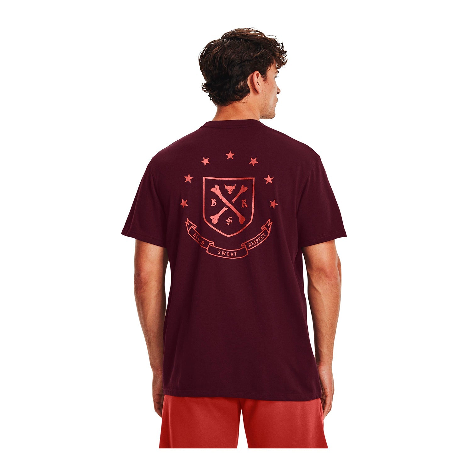 Polera manga corta Heavy Weight Project Rock Crest para hombre Under Armour
