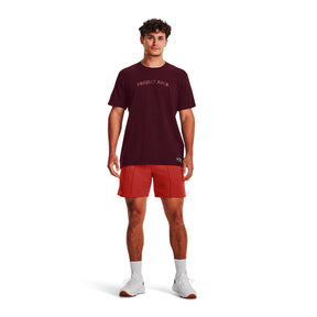 Polera manga corta Heavy Weight Project Rock Crest para hombre Under Armour