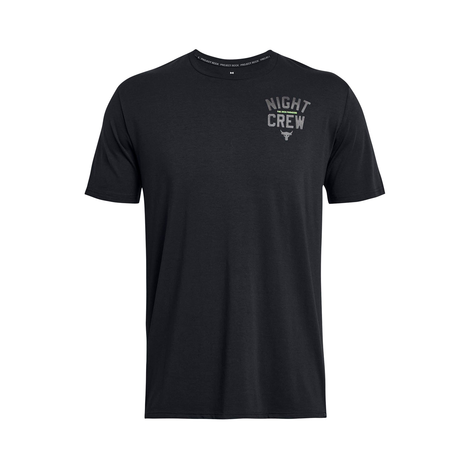 Polera manga corta Project Rock Night Crew para hombre Under Armour