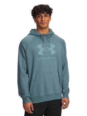 Polerón Lifestyle para hombre Rival Fleece Logo azul Under Armour