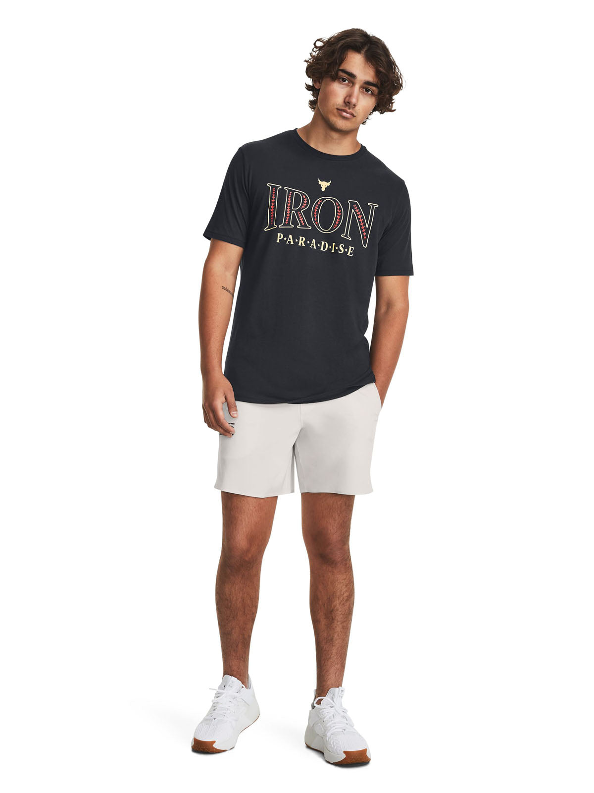 Polera manga corta Project Rock Paradise para hombre Under Armour