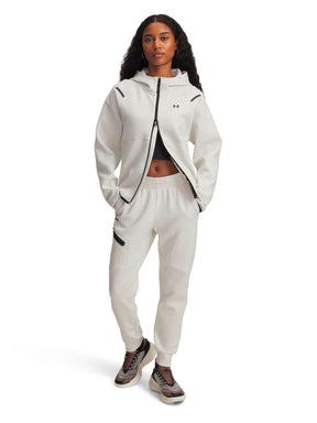Polerón Lifestyle para mujer Unstoppable Fleece Full-Zip blanco Under Armour