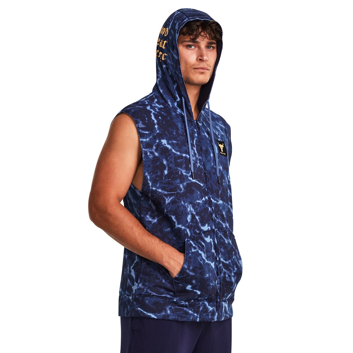 Polerón sin mangas Project Rock Rival para hombre Under Armour