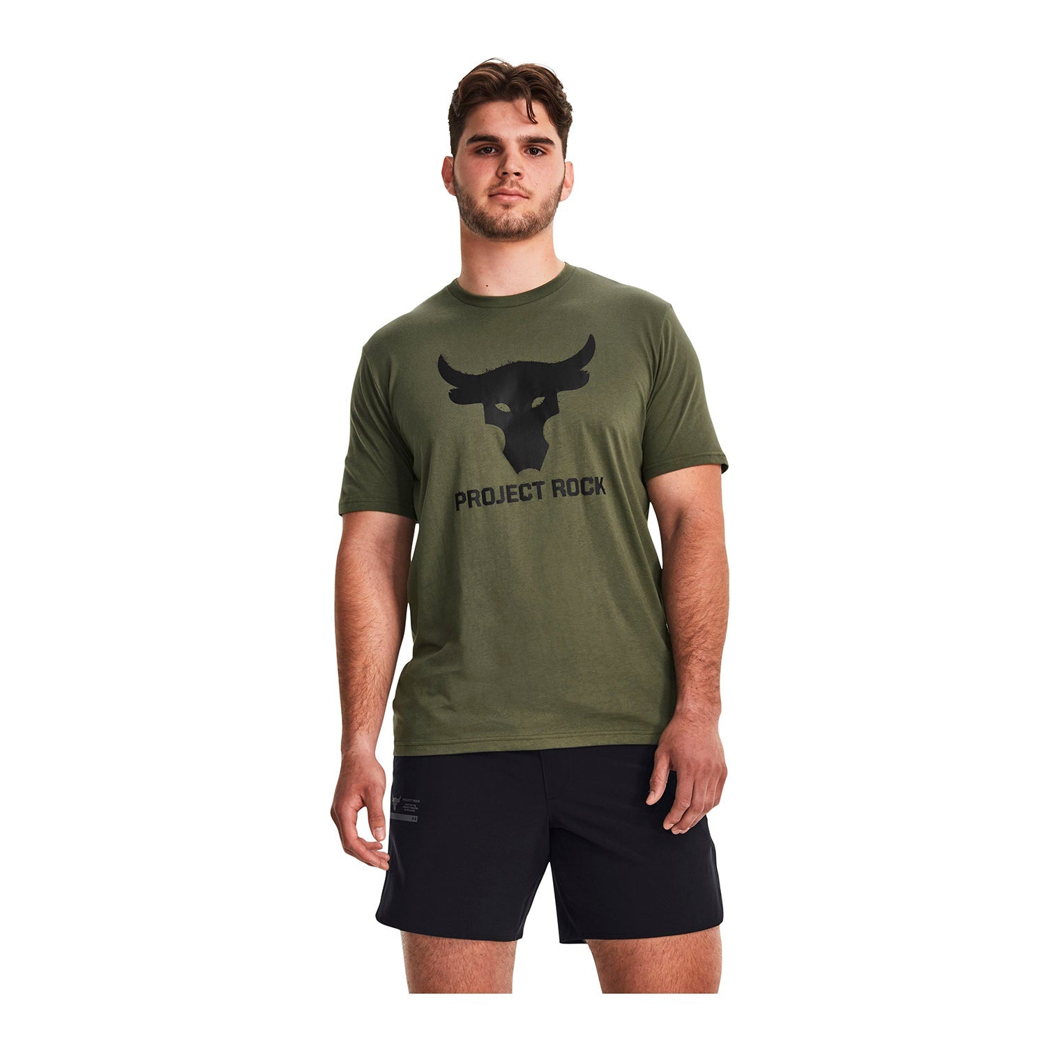 Polera manga corta Project Rock Brahma Bull para hombre Under Armour
