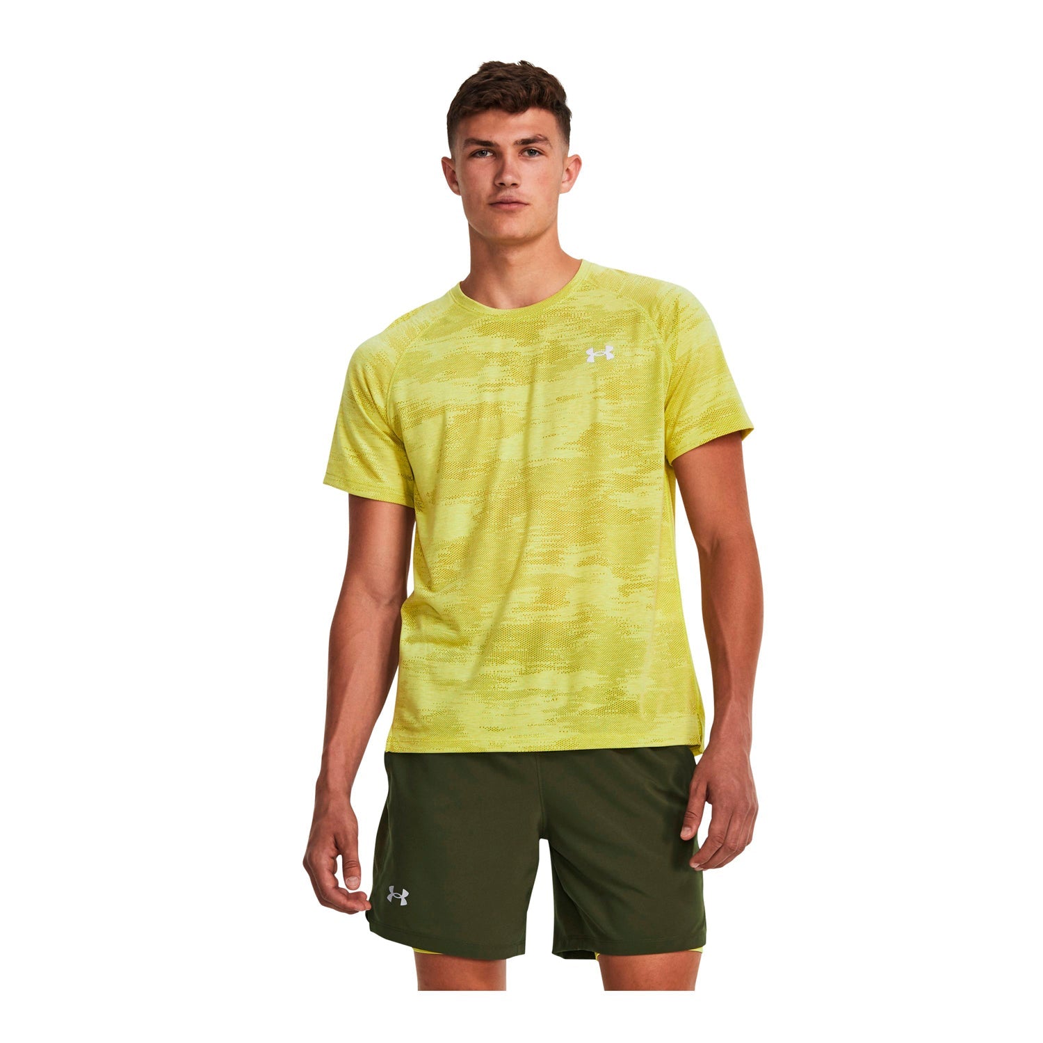 Polera manga corta Streaker Speed Camo para hombre Under Armour