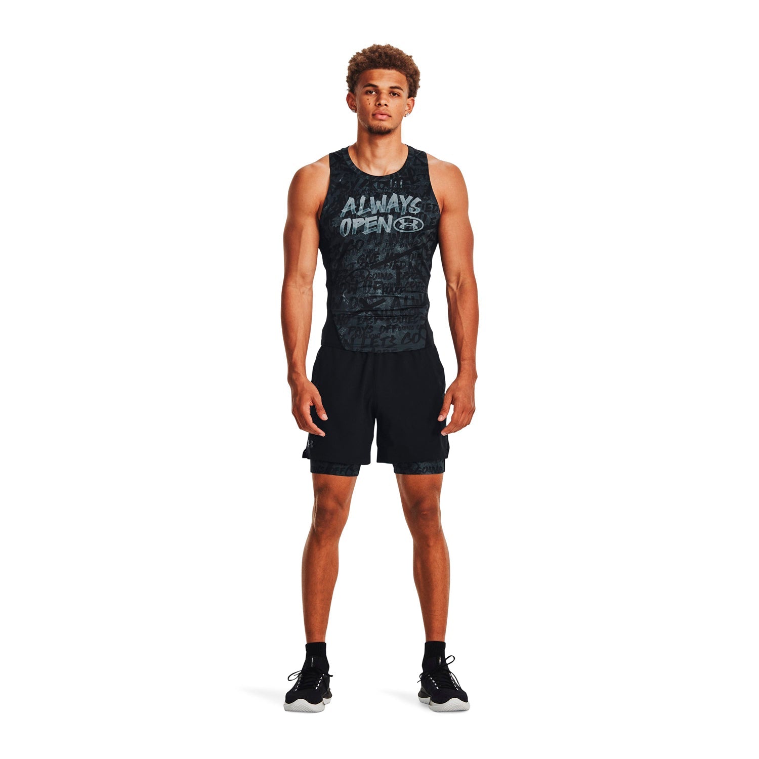 Shorts de compresión HeatGear Message para hombre Under Armour