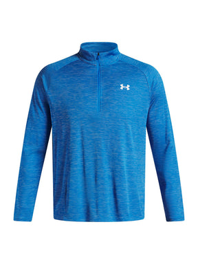 Polerón de entrenamiento para hombre Tech Textured ½ Zip azul Under Armour