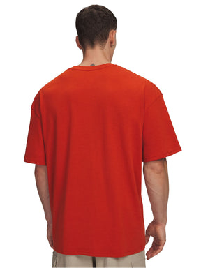 Polera manga corta Lifestyle para hombre Heavyweight Oversized SM Box naranjo Under Armour