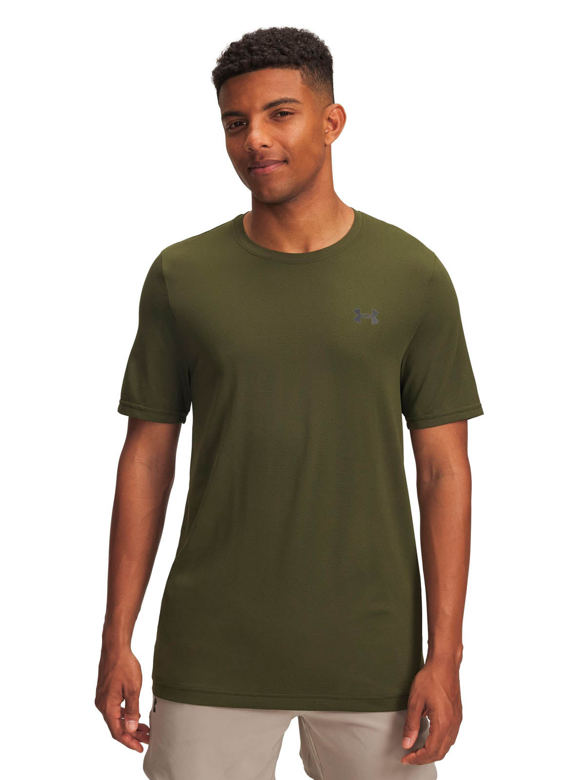 Polera manga corta de entrenamiento para hombre Vanish Seamless verde Under Armour