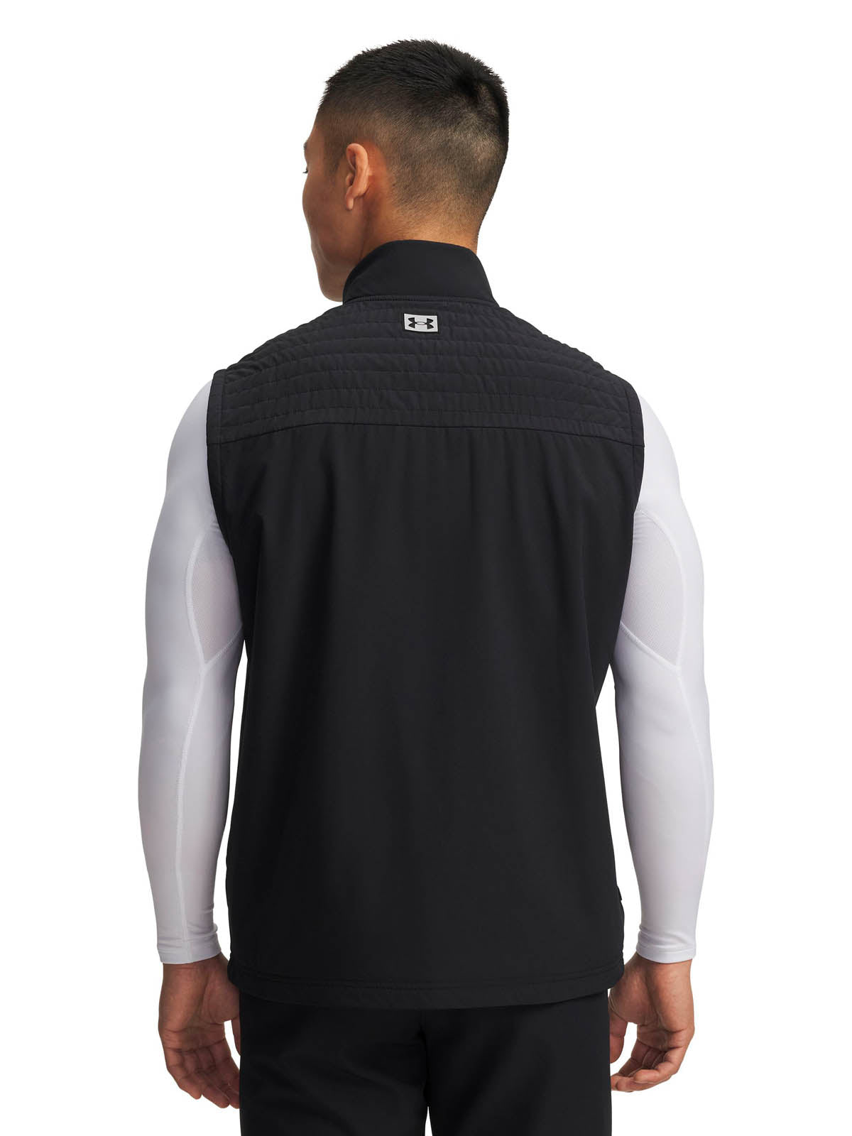 Parka sin manga Golf para hombre Drive Pro negro Under Armour