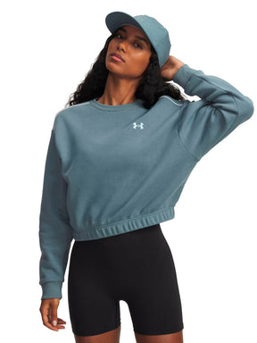 Polerón Lifestyle para mujer Rival Fleece Piped azul Under Armour