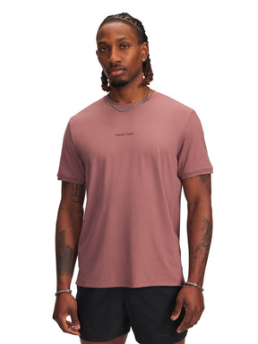 Polera manga corta de entrenamiento para hombre Project Rock Iso-Chill café Under Armour