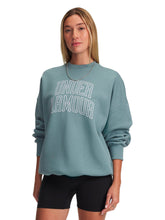 Polerón Lifestyle para mujer Rival Fleece Oversized Varsity Verde Under Armour